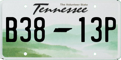 TN license plate B3813P