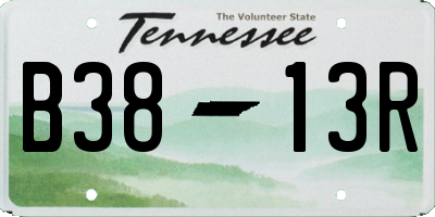 TN license plate B3813R