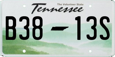 TN license plate B3813S
