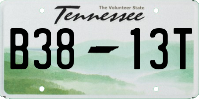 TN license plate B3813T