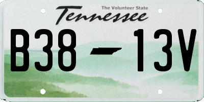 TN license plate B3813V