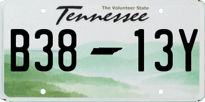 TN license plate B3813Y