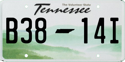 TN license plate B3814I