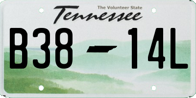 TN license plate B3814L