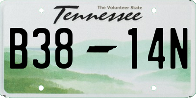 TN license plate B3814N