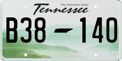 TN license plate B3814O