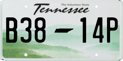 TN license plate B3814P