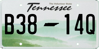 TN license plate B3814Q