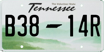 TN license plate B3814R