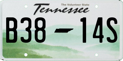 TN license plate B3814S