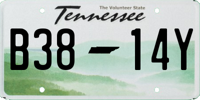 TN license plate B3814Y