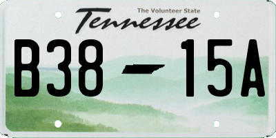 TN license plate B3815A