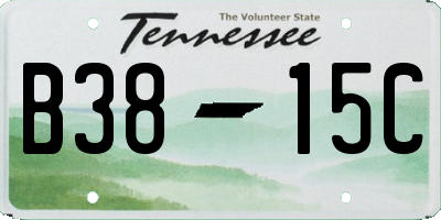 TN license plate B3815C