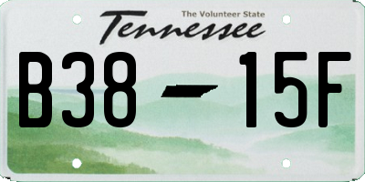 TN license plate B3815F