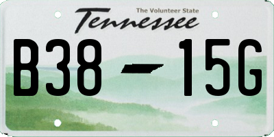 TN license plate B3815G