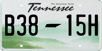 TN license plate B3815H