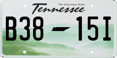 TN license plate B3815I