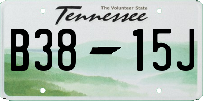 TN license plate B3815J