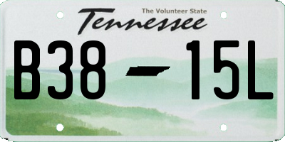 TN license plate B3815L