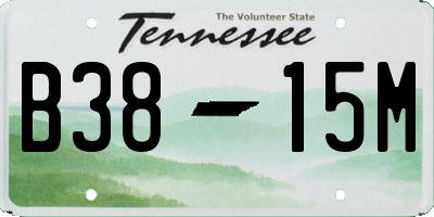 TN license plate B3815M