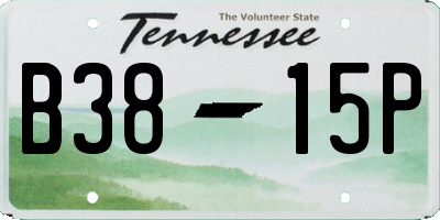 TN license plate B3815P