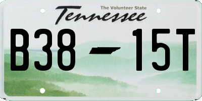 TN license plate B3815T