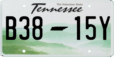 TN license plate B3815Y