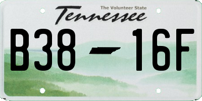 TN license plate B3816F