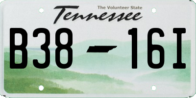 TN license plate B3816I
