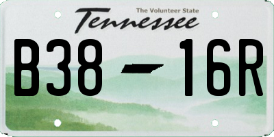 TN license plate B3816R