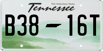 TN license plate B3816T