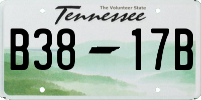 TN license plate B3817B
