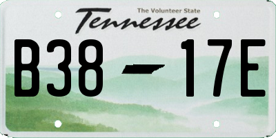 TN license plate B3817E