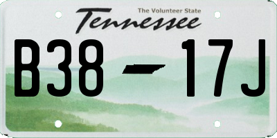 TN license plate B3817J