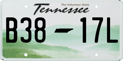 TN license plate B3817L