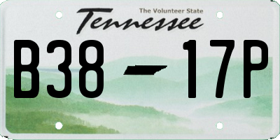 TN license plate B3817P