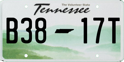 TN license plate B3817T