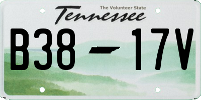 TN license plate B3817V
