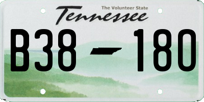 TN license plate B3818O