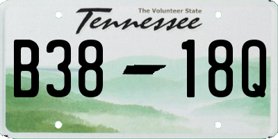 TN license plate B3818Q