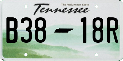 TN license plate B3818R