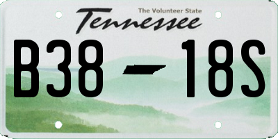 TN license plate B3818S
