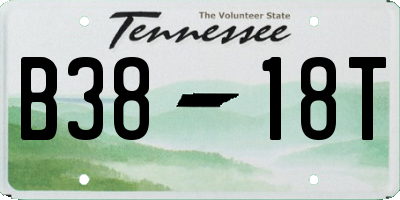 TN license plate B3818T