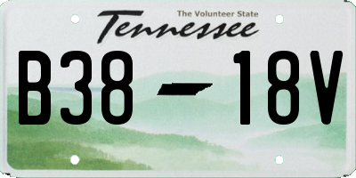 TN license plate B3818V
