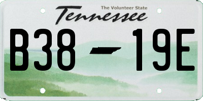 TN license plate B3819E