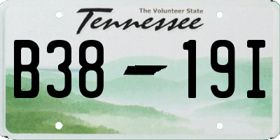 TN license plate B3819I