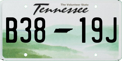 TN license plate B3819J