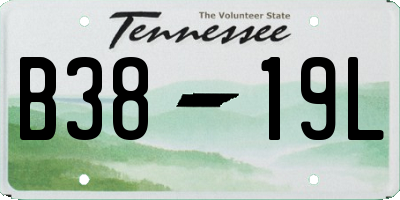 TN license plate B3819L