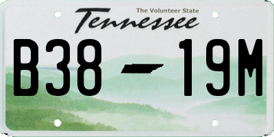 TN license plate B3819M