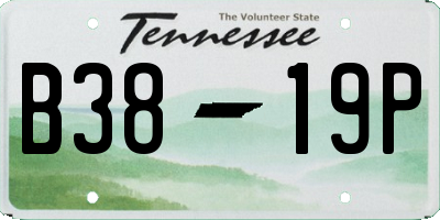 TN license plate B3819P